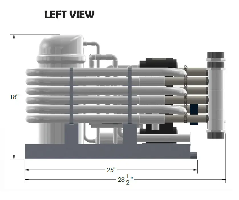 Marine Air Conditioning_Marine Refrigeration_Flow-Marine Systems_Compact Titanium Chiller_Left View