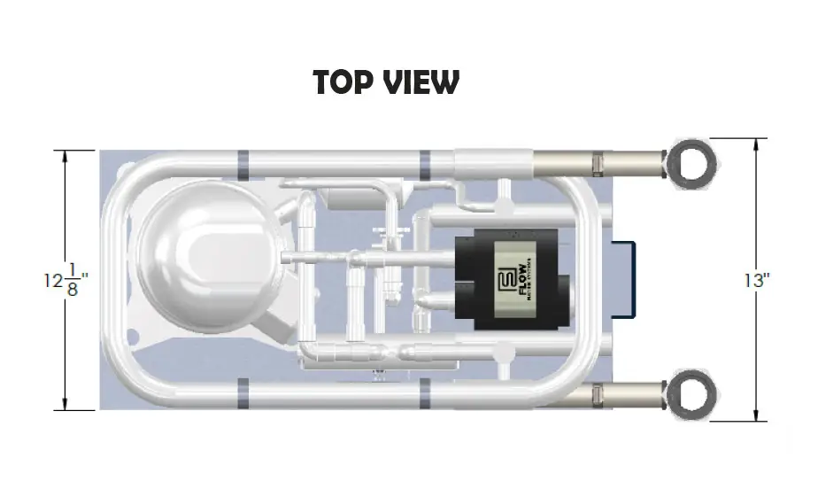 Marine Air Conditioning_Marine Refrigeration_Flow-Marine Systems_Compact Titanium Chiller_Top View